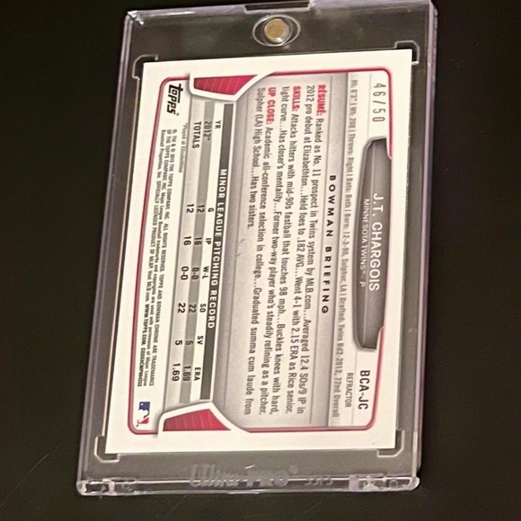 JT Chargois Auto’d Bowman Chrome Prospects #/50 - Picture 2 of 3